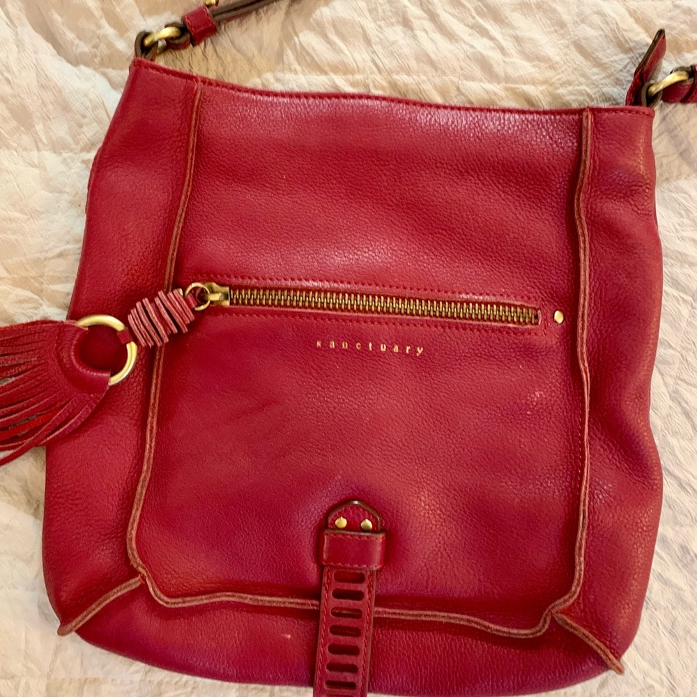 Sanctuary Red Leather Crossbody Bag